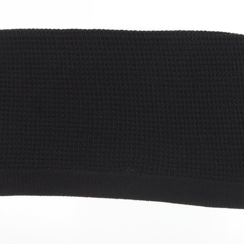F&F Womens Black Collared  Acrylic Shrug Jumper One Size