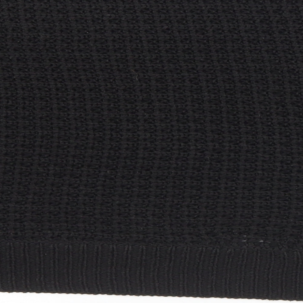 F&F Womens Black Collared  Acrylic Shrug Jumper One Size