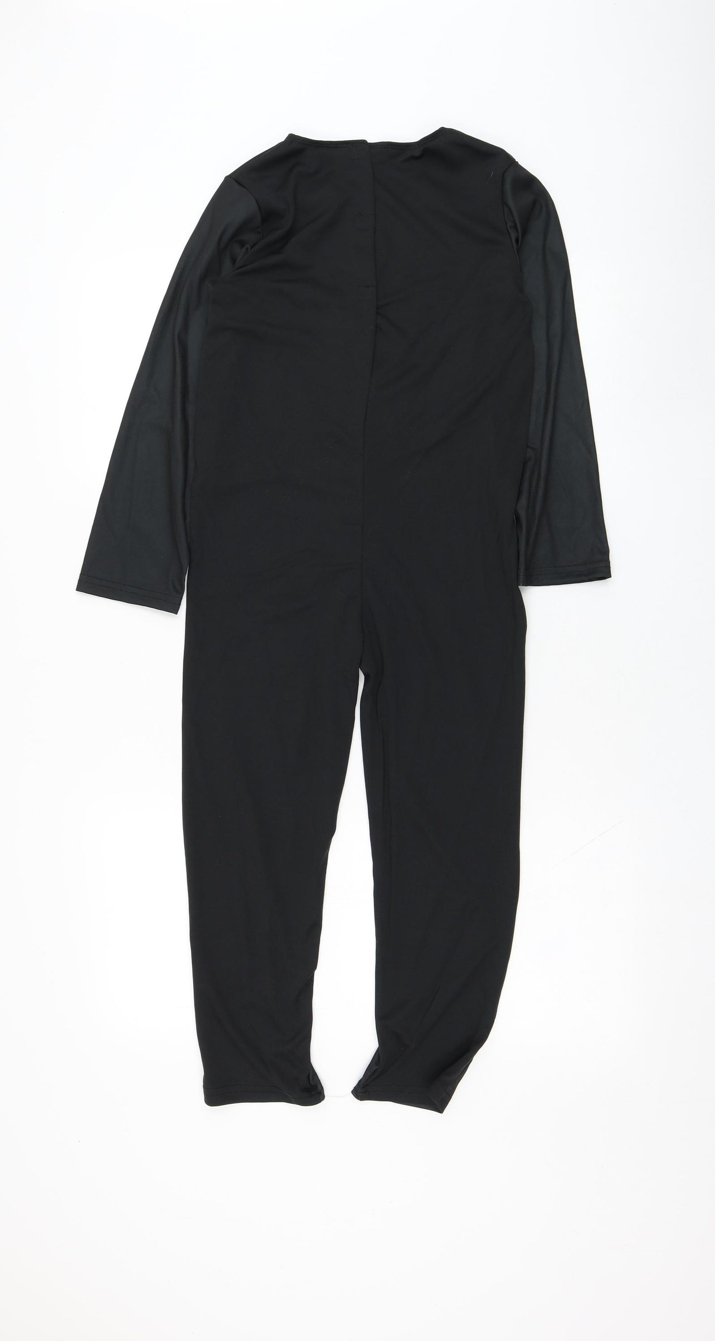 F&F Boys Grey Solid Polyester  One Piece Size 7-8 Years  Hook & Loop - Skeleton, Costume, Halloween
