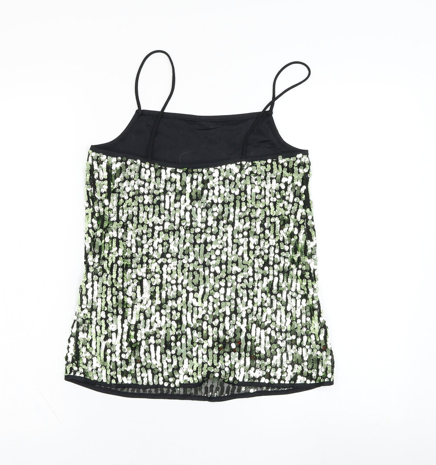 River Island Womens Green  Polyester Basic Tank Size 8 Round Neck