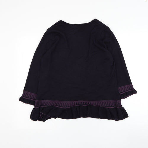 Marks and Spencer Womens Purple Square Neck  Viscose Cardigan Jumper Size 14