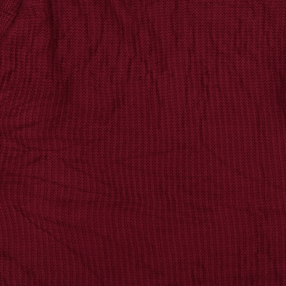 Tiffany Womens Red Round Neck  Acrylic Pullover Jumper Size M