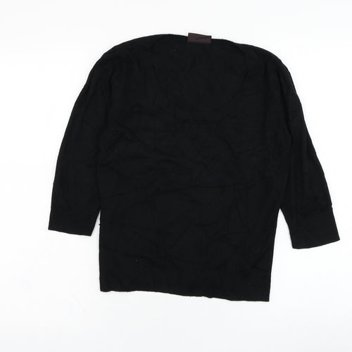 Principles Womens Black Round Neck  Viscose Pullover Jumper Size 12