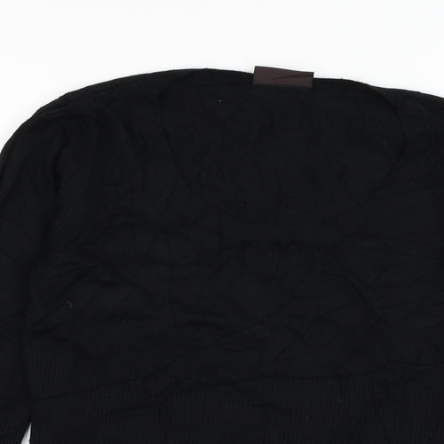 Principles Womens Black Round Neck  Viscose Pullover Jumper Size 12