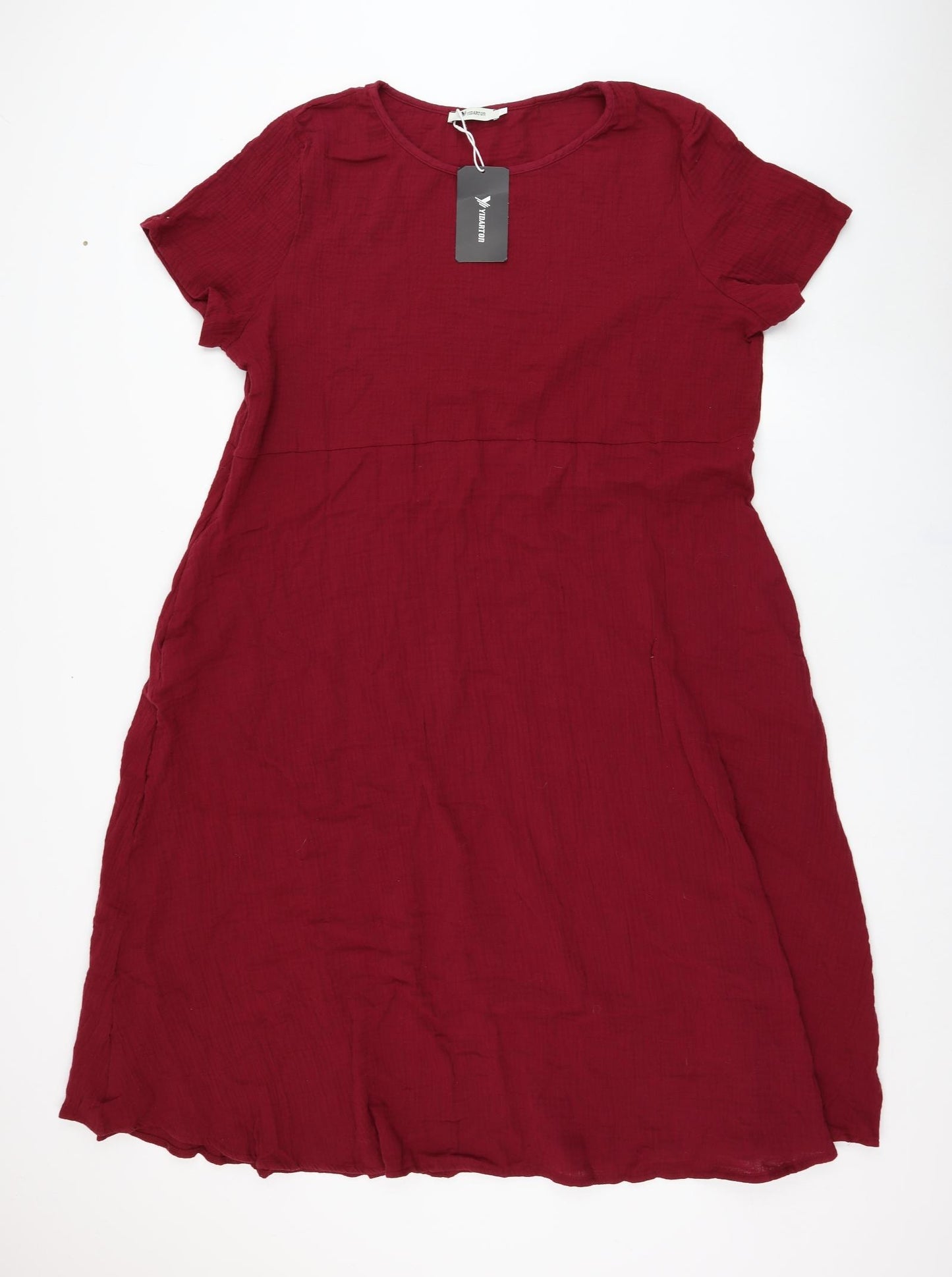 Yidarton Womens Red  Polyester Shift  Size 3XL  Round Neck Pullover