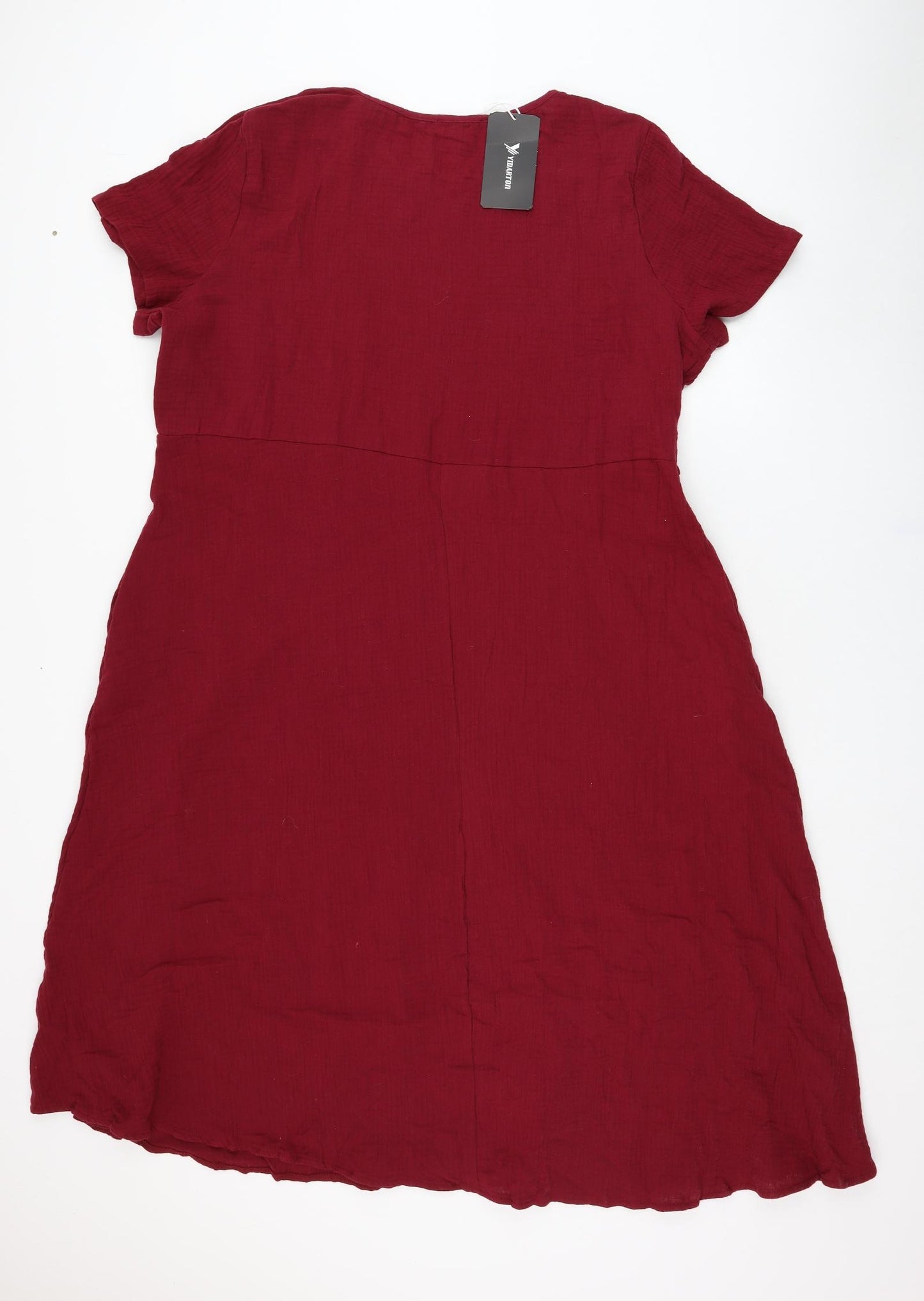 Yidarton Womens Red  Polyester Shift  Size 3XL  Round Neck Pullover