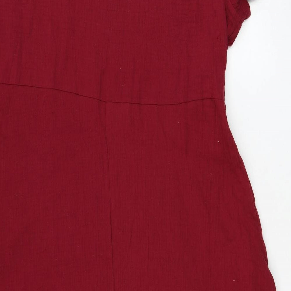 Yidarton Womens Red  Polyester Shift  Size 3XL  Round Neck Pullover