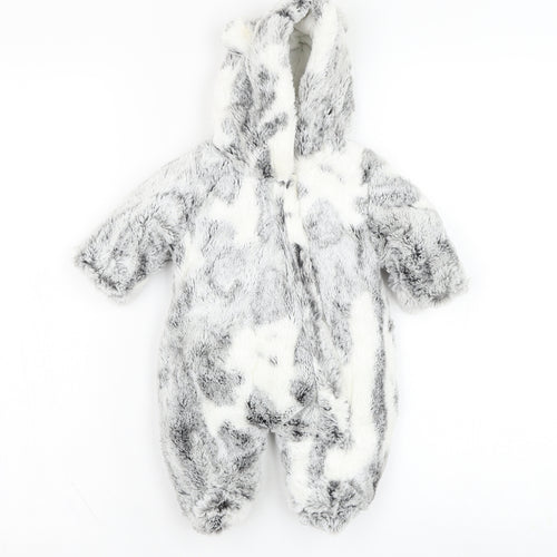 Cutie Couture Baby Grey Solid Polyester Robe One Piece Size 0-3 Months  Zip