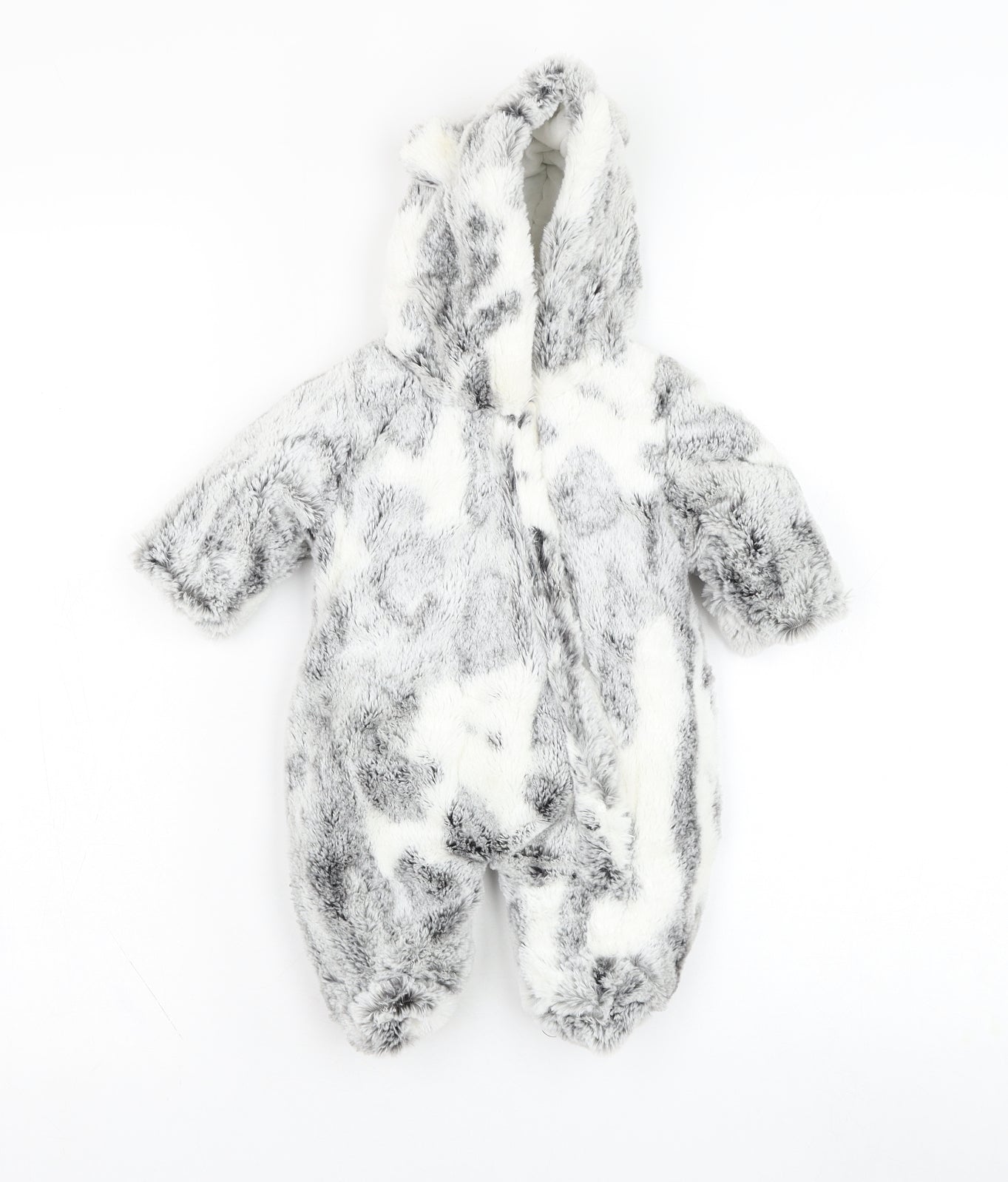 Cutie Couture Baby Grey Solid Polyester Robe One Piece Size 0-3 Months  Zip