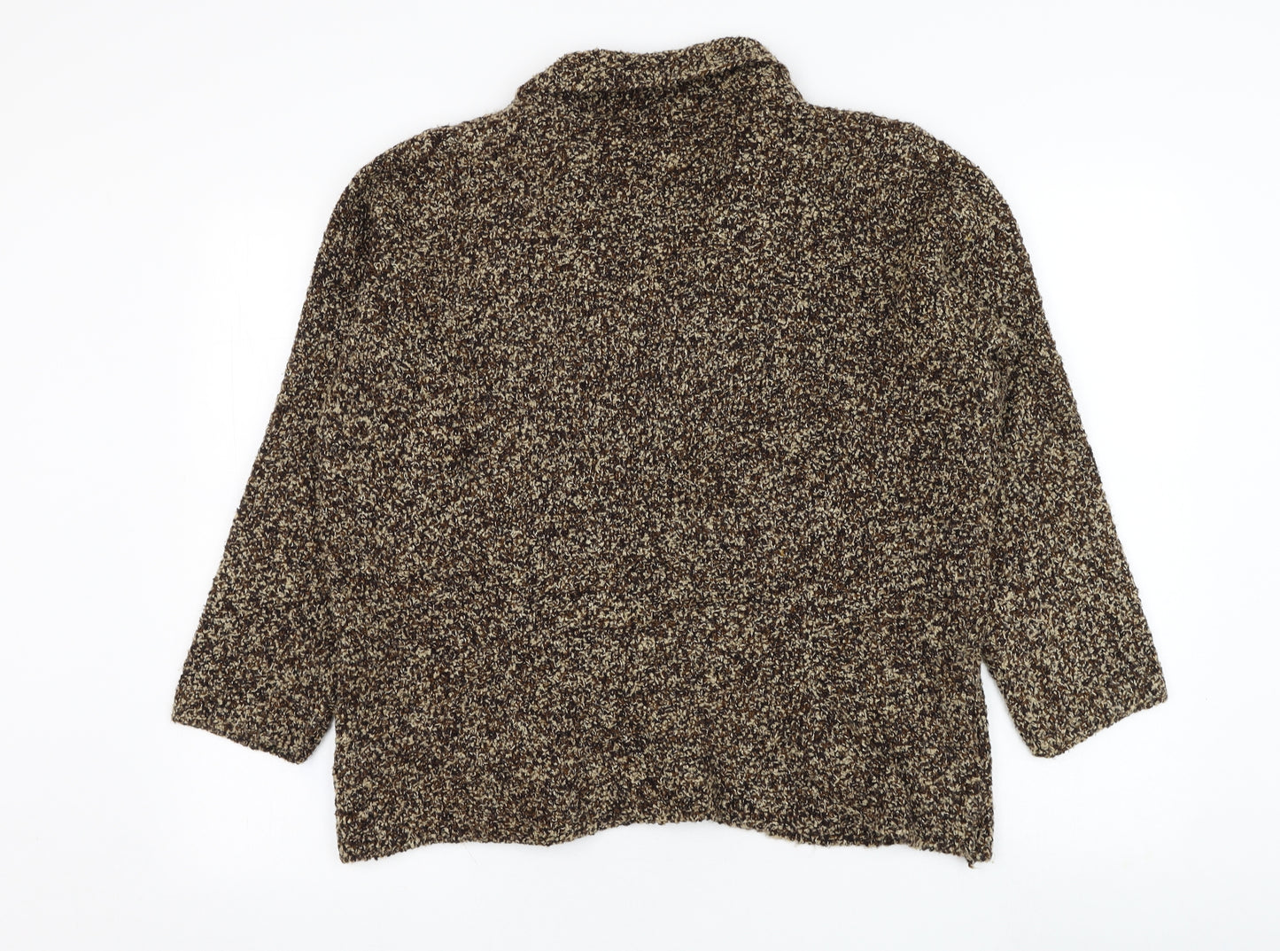 Marks and Spencer Womens Brown V-Neck  Polyester Cardigan Jumper Size M