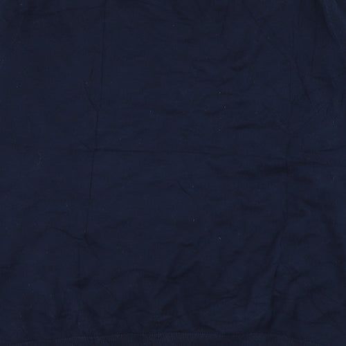 LFTMAN Mens Blue Round Neck  Cotton Pullover Jumper Size 2XL