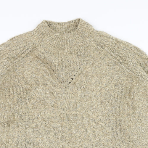 Marks and Spencer Womens Brown Round Neck  Polyester Pullover Jumper Size S