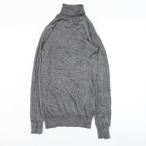 Atmosphere Womens Silver Roll Neck  Polyester Pullover Jumper Size 6
