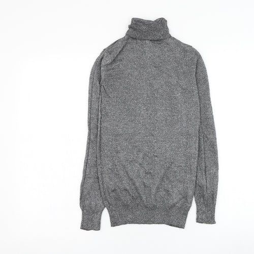 Atmosphere Womens Silver Roll Neck  Polyester Pullover Jumper Size 6