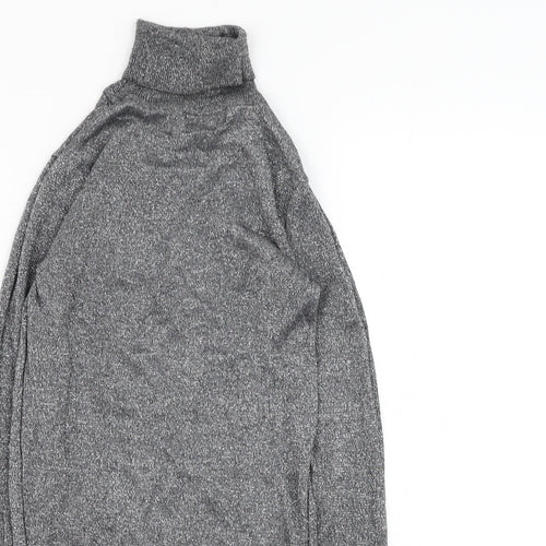 Atmosphere Womens Silver Roll Neck  Polyester Pullover Jumper Size 6