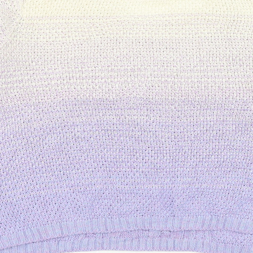 F&F Womens Purple Round Neck  Cotton Pullover Jumper Size 14