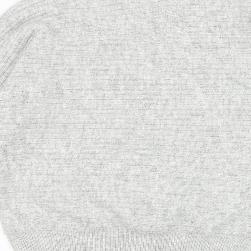 Bonmarché Womens Grey Round Neck  Acrylic Pullover Jumper Size 14