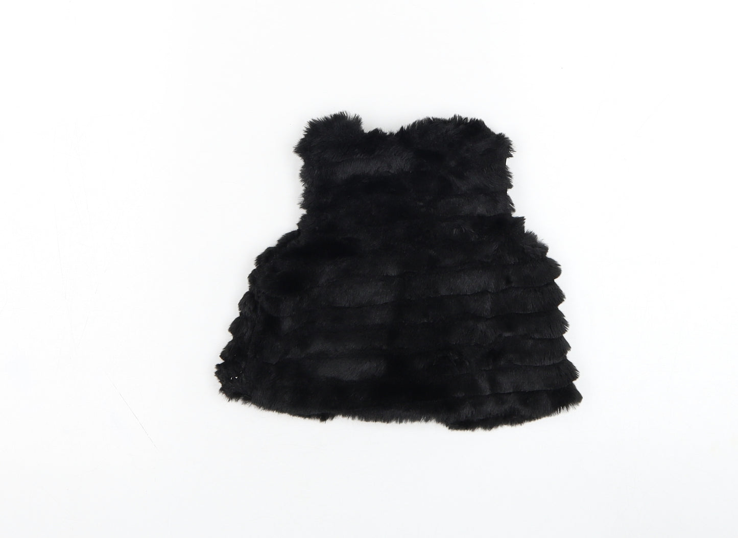 George Girls Black   Gilet Coat Size 9-12 Months   Button