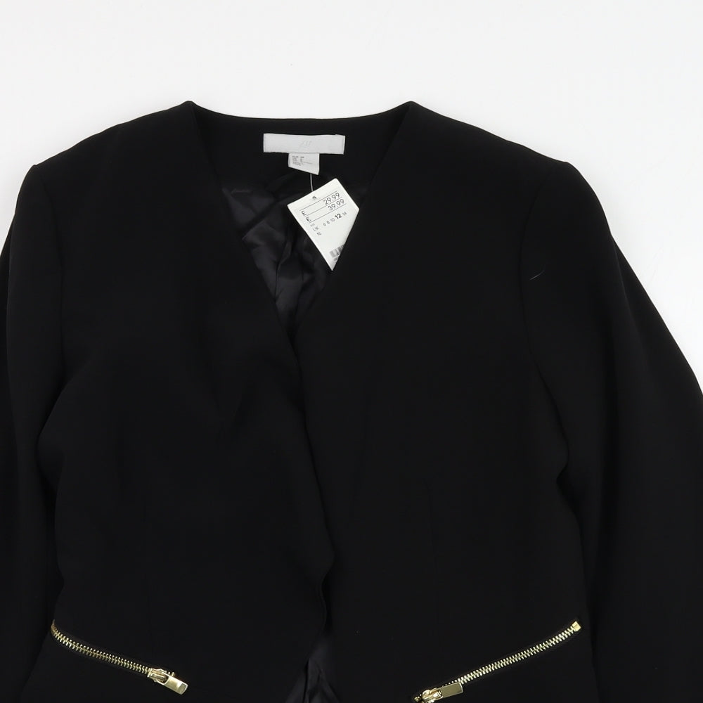 H&M Womens Black   Jacket Blazer Size 10