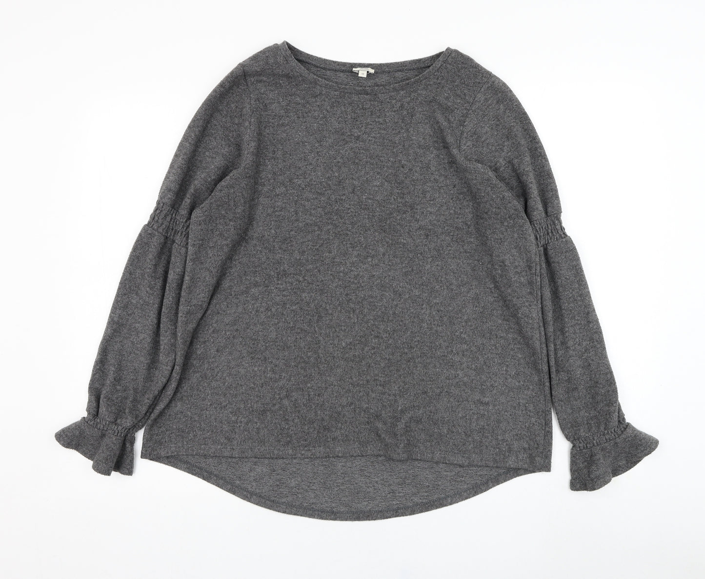 River Island Womens Grey Round Neck  Polyester Pullover Jumper Size 12