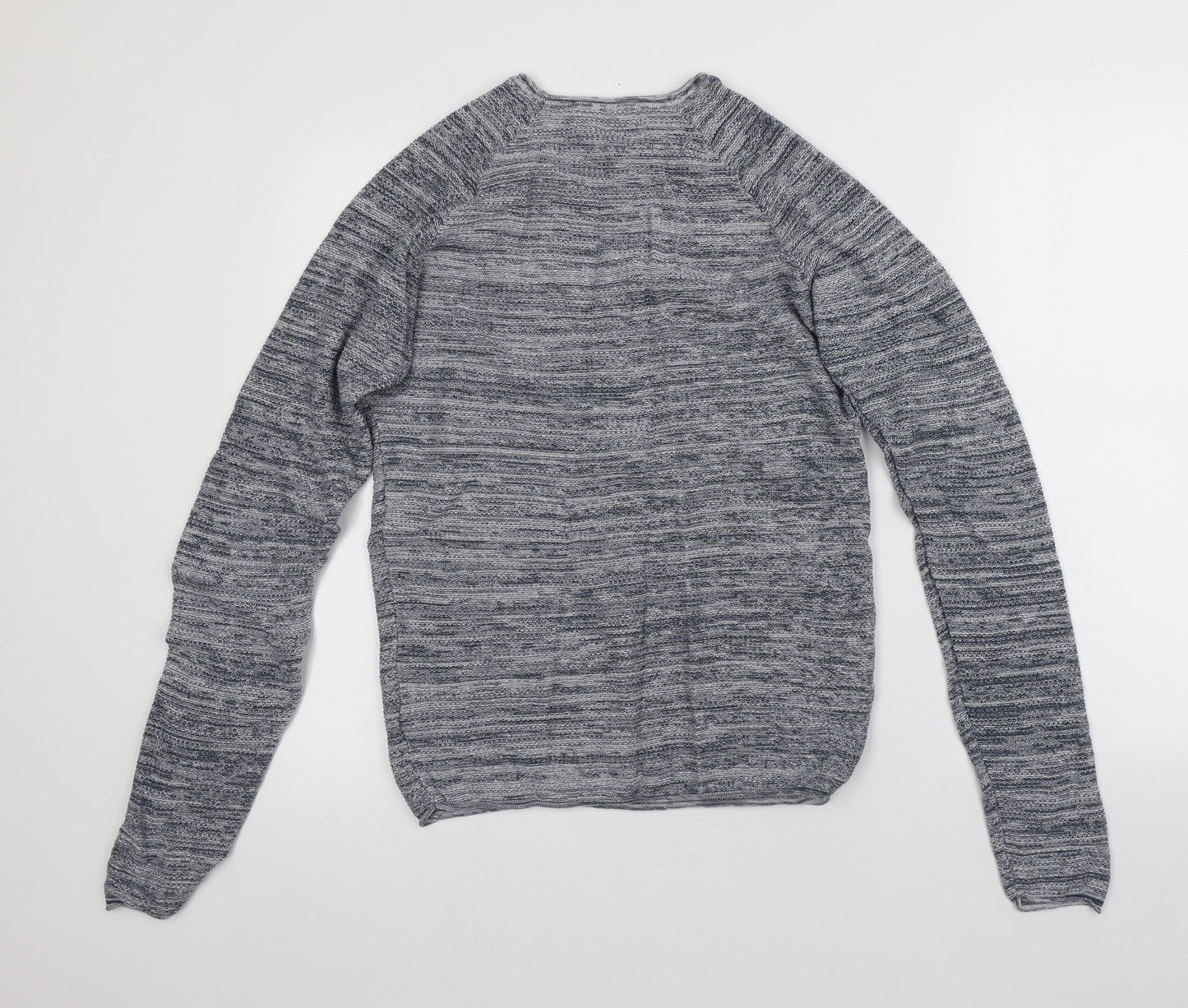 Primark Mens Blue Round Neck  Cotton Pullover Jumper Size S