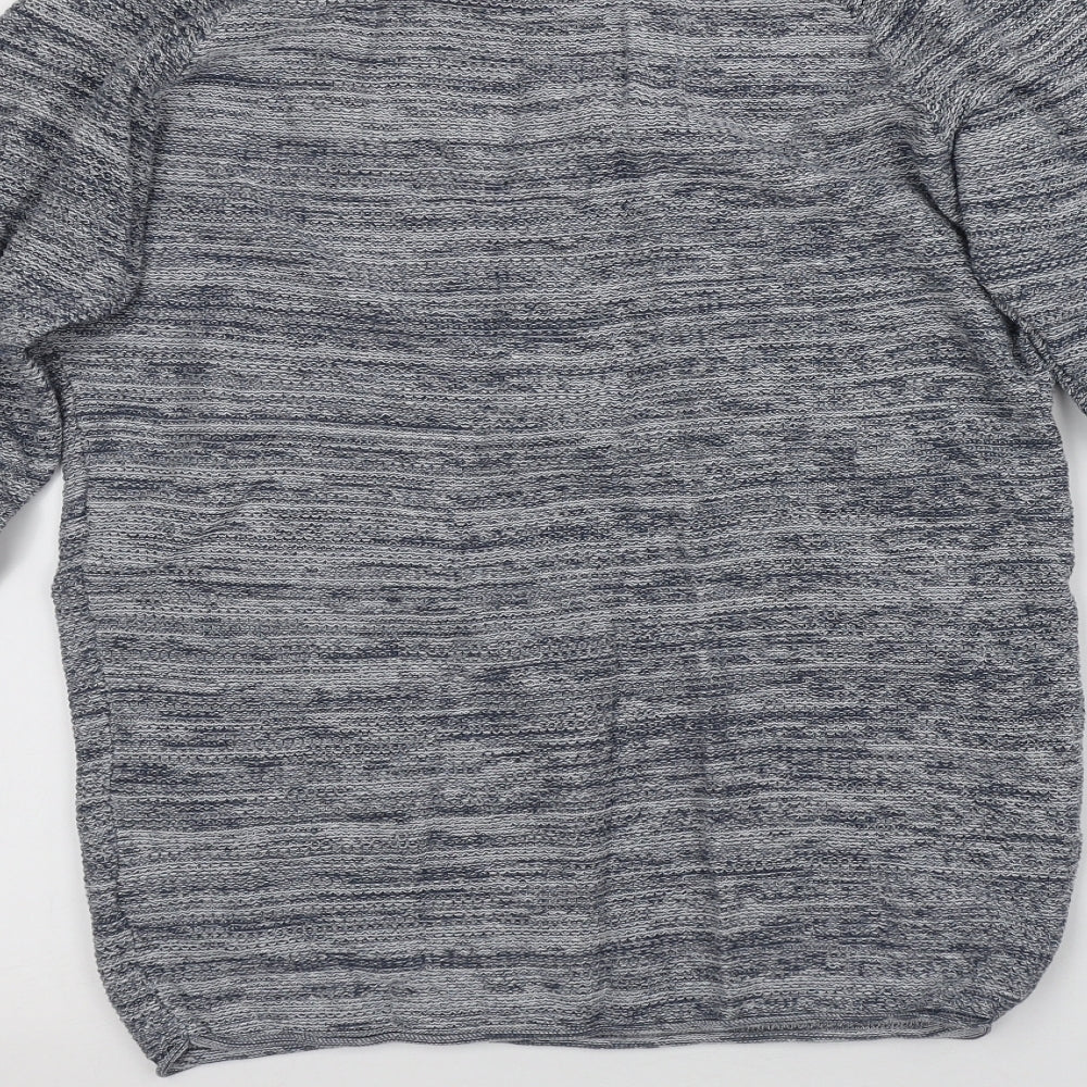 Primark Mens Blue Round Neck  Cotton Pullover Jumper Size S