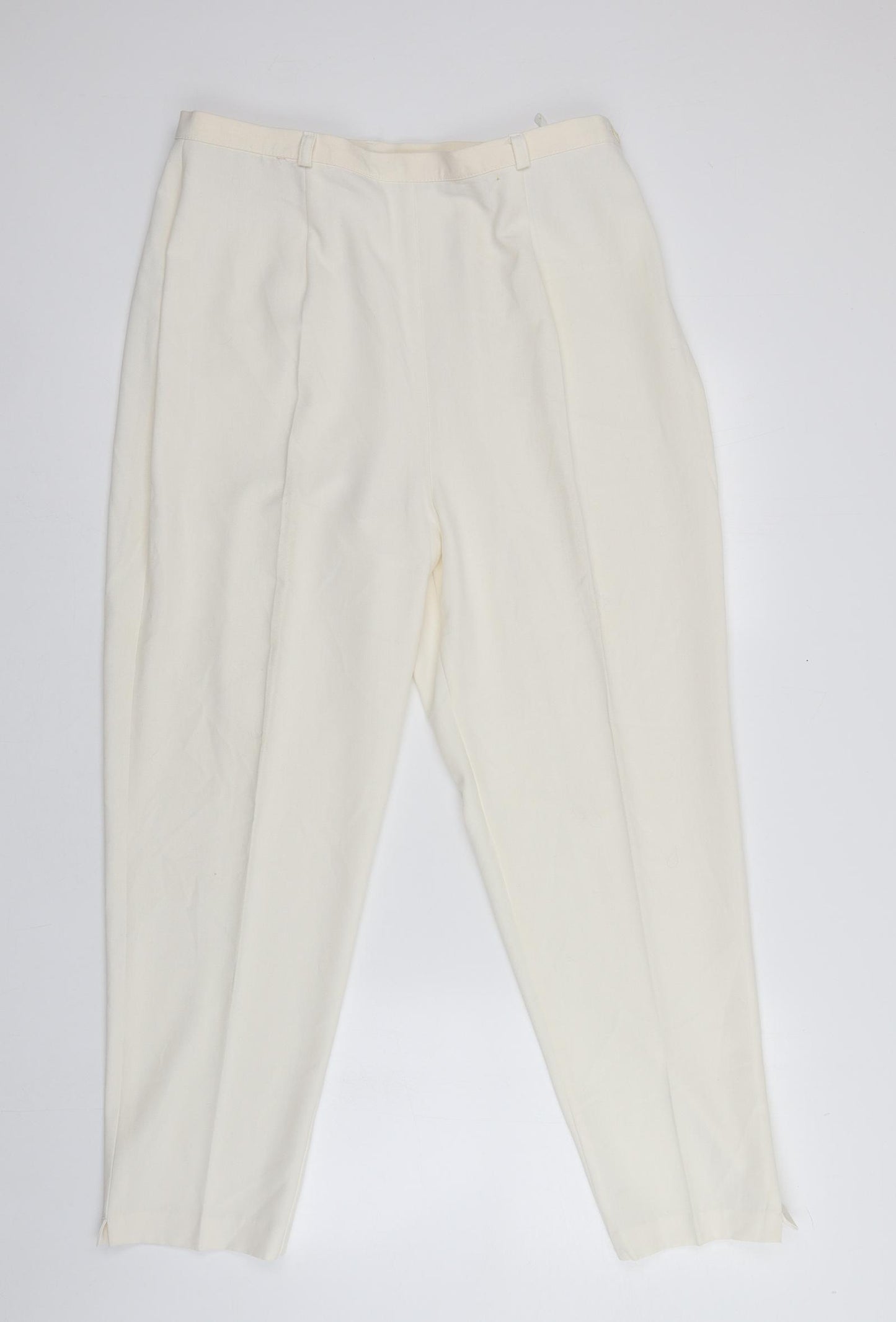 George Womens Ivory  Polyester Trousers  Size 18 L25 in Regular