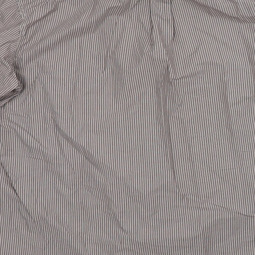 Boston Crew Mens Multicoloured Striped Cotton  Button-Up Size XL Collared