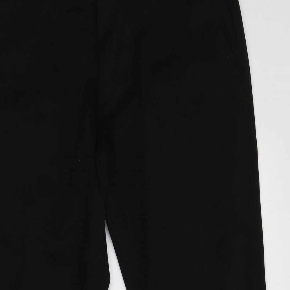 NEXT Womens Black  Cotton Chino Trousers Size 32 L29 in Slim