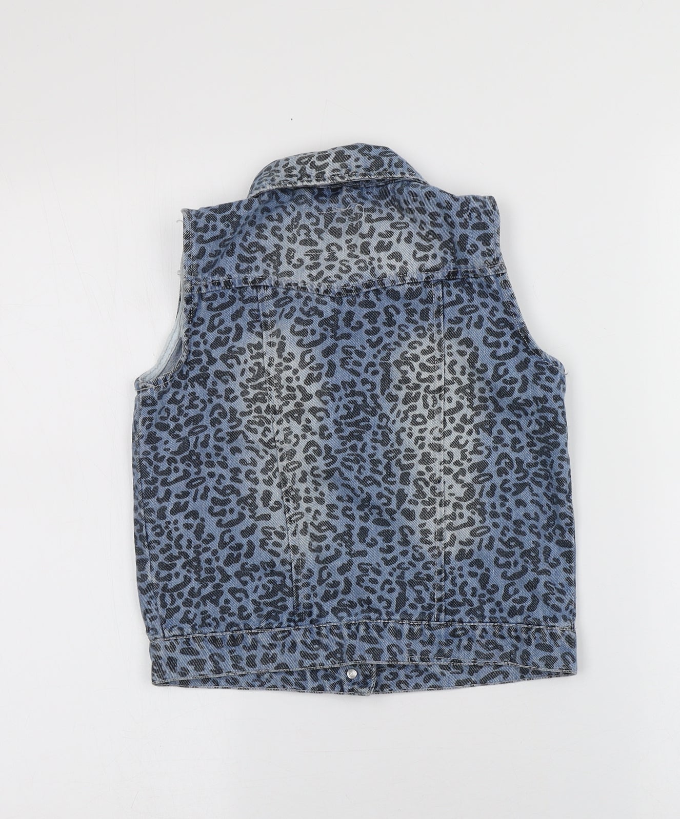 Denim & Co. Girls Blue Animal Print  Jacket  Size 6-7 Years