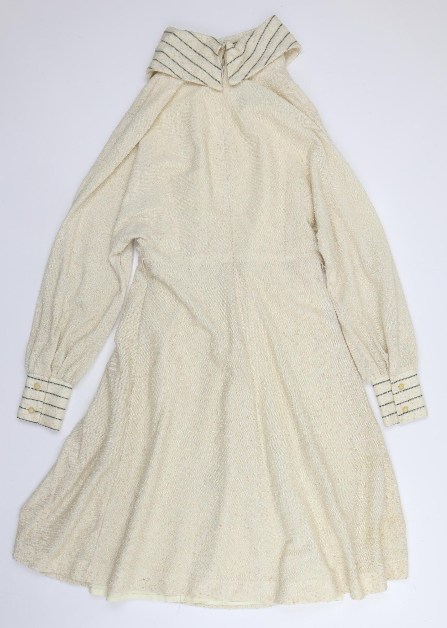 Lerose Womens Yellow  Cotton Fit & Flare  Size 16  Collared