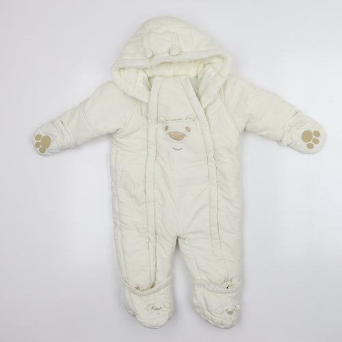 Ladybird  Ivory   Overcoat Snowsuit Size 9-12 Months