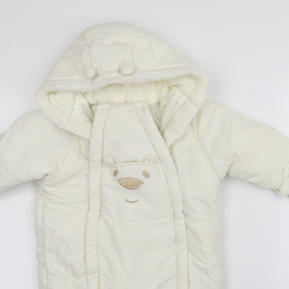 Ladybird  Ivory   Overcoat Snowsuit Size 9-12 Months