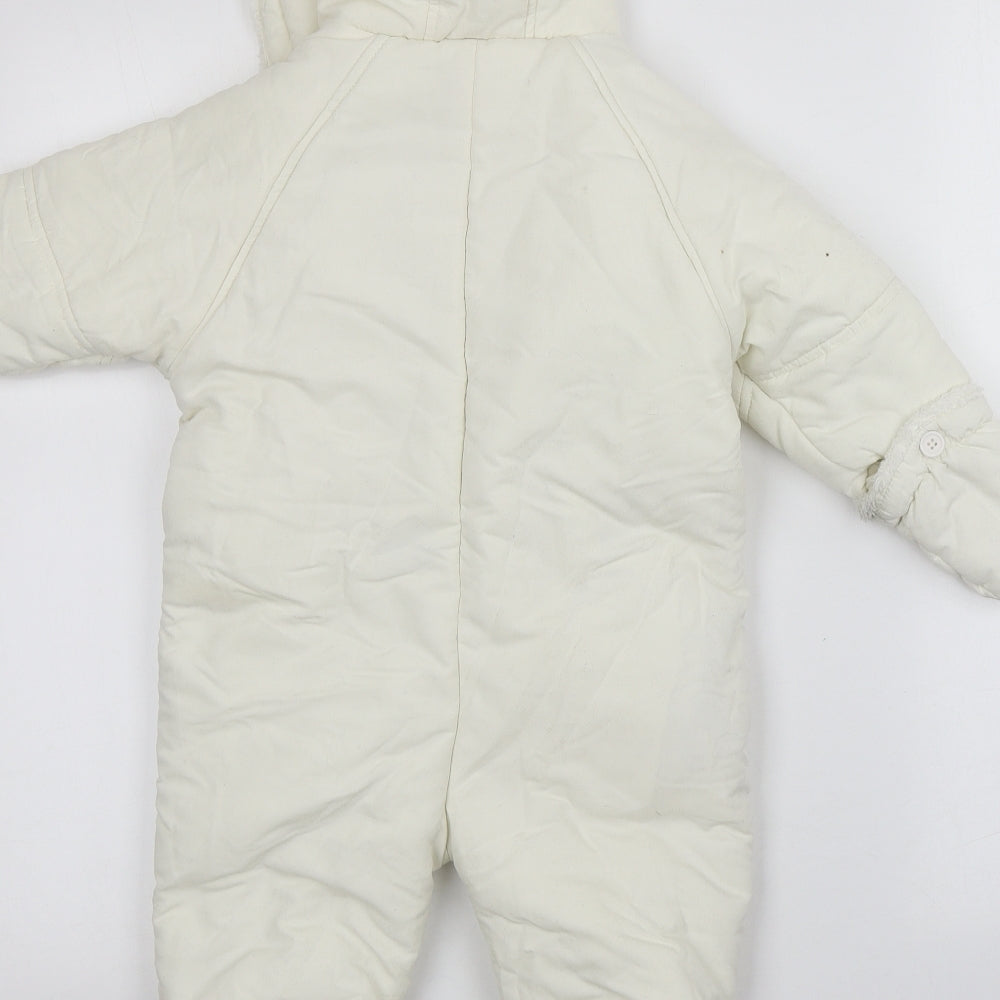 Ladybird  Ivory   Overcoat Snowsuit Size 9-12 Months