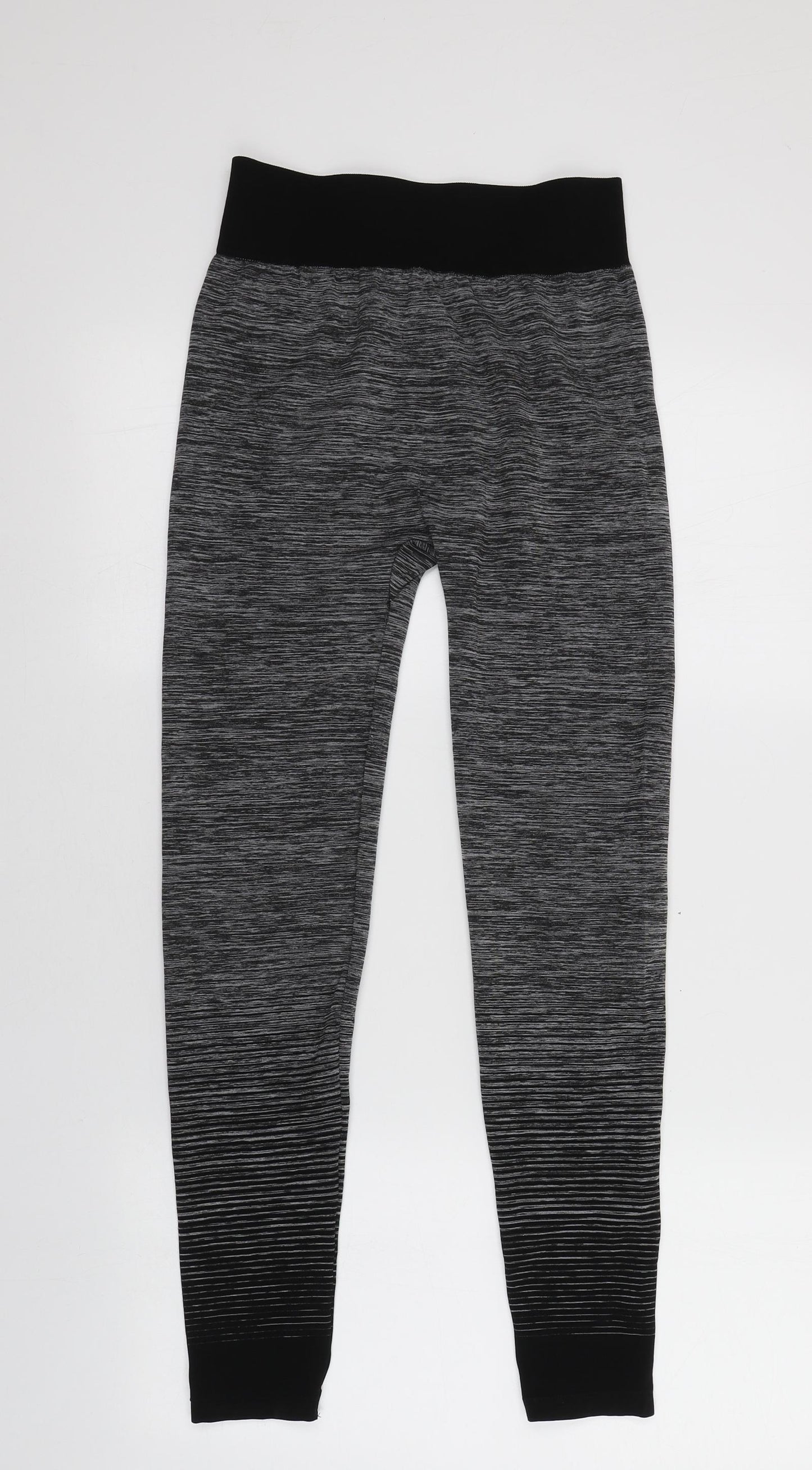 Preworn Womens Grey  Polyester Compression Leggings One Size L25 in Regular