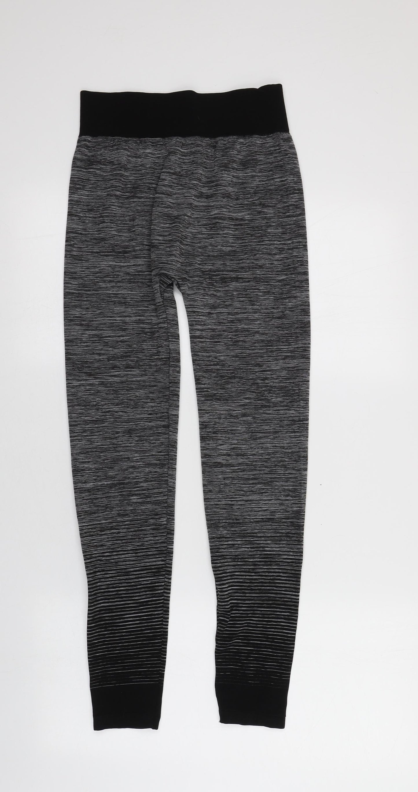 Preworn Womens Grey  Polyester Compression Leggings One Size L25 in Regular