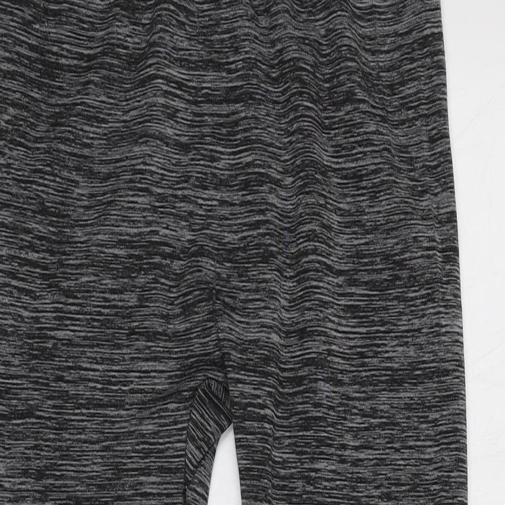 Preworn Womens Grey  Polyester Compression Leggings One Size L25 in Regular