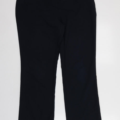 Dunnes Stores Womens Blue  Polyester Carrot Trousers Size 12 L27 in Regular