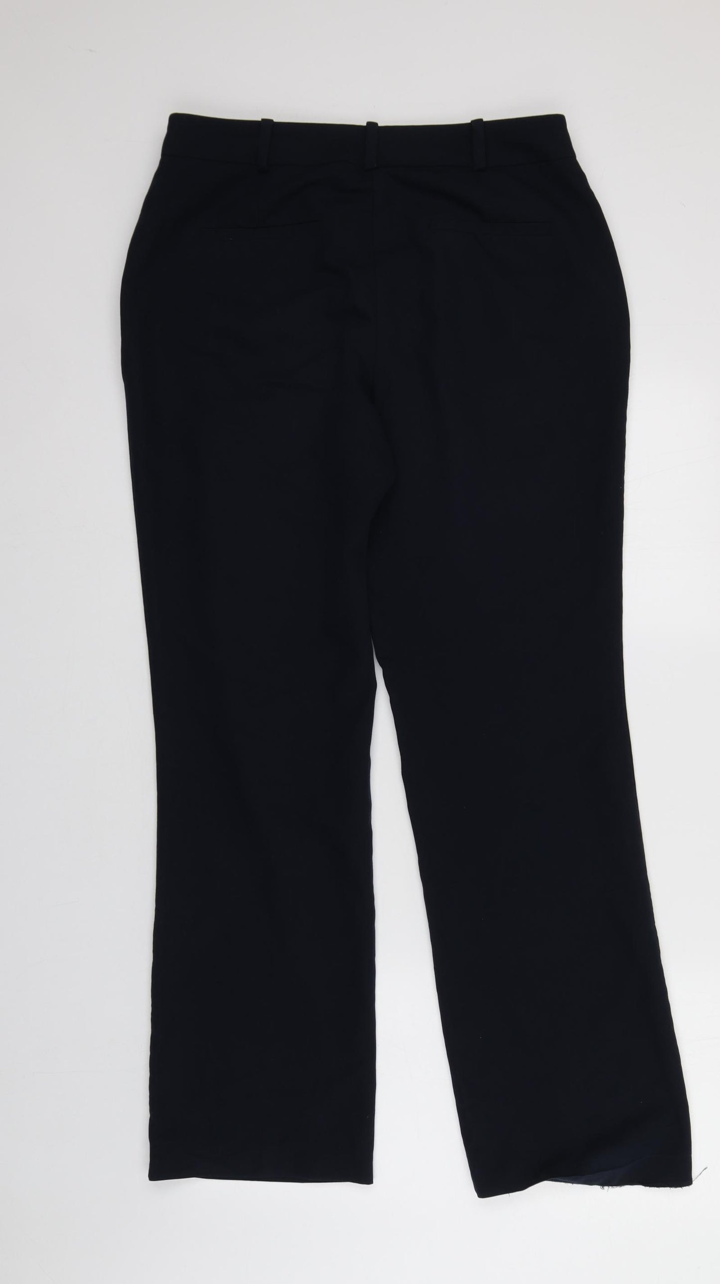 Dunnes Stores Womens Blue  Polyester Carrot Trousers Size 12 L27 in Regular
