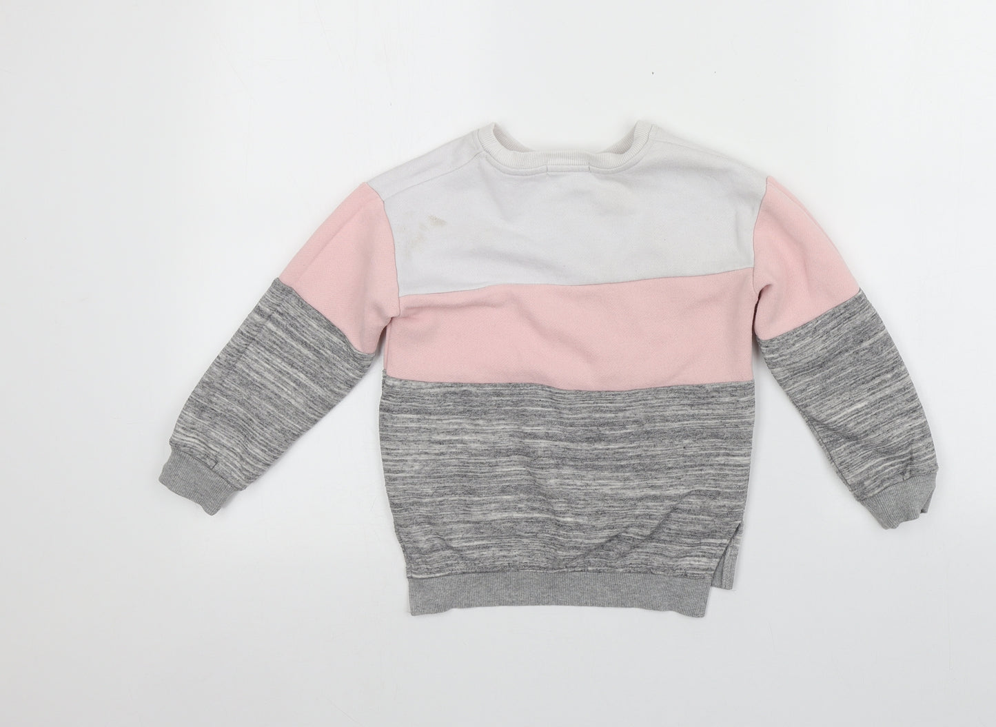 Primark Girls Grey  Polyester Pullover Sweatshirt Size 5-6 Years