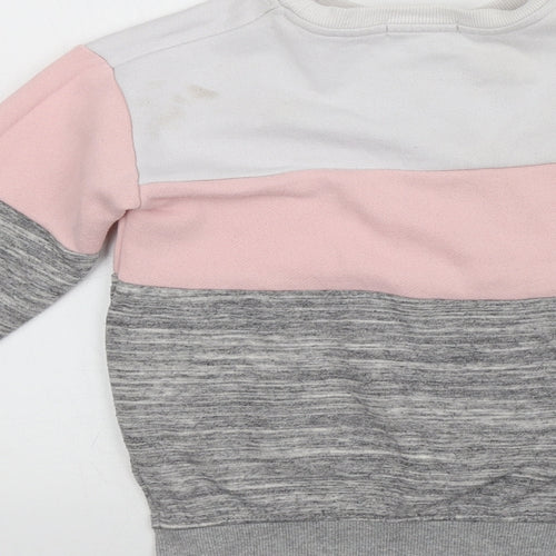 Primark Girls Grey  Polyester Pullover Sweatshirt Size 5-6 Years