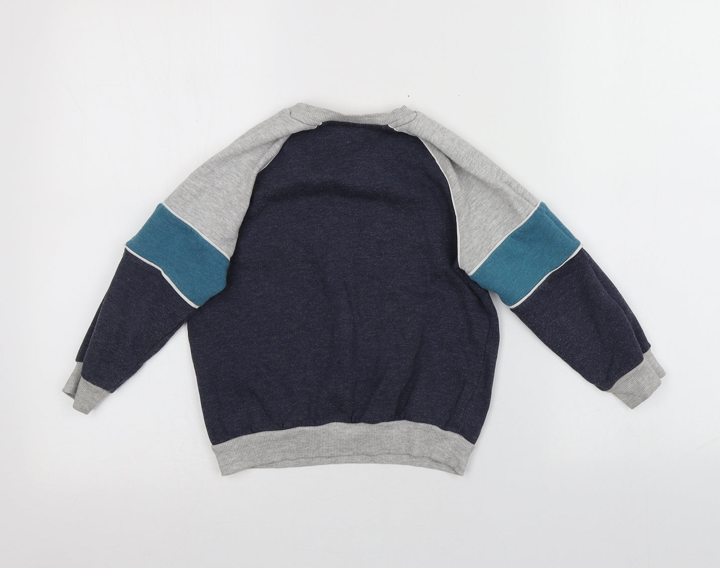 Very Girls Blue Round Neck  Cotton Pullover Jumper Size 5-6 Years