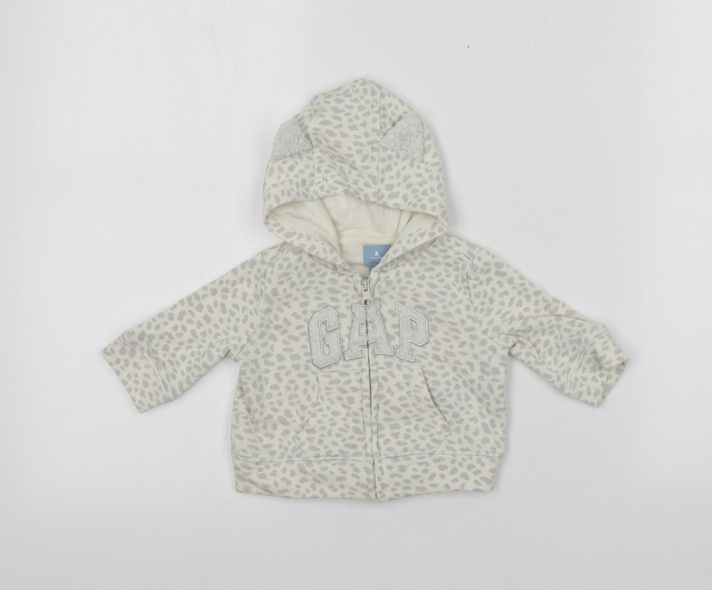 Gap Baby Multicoloured Animal Print Cotton Full Zip Jumper Size 0-3 Months