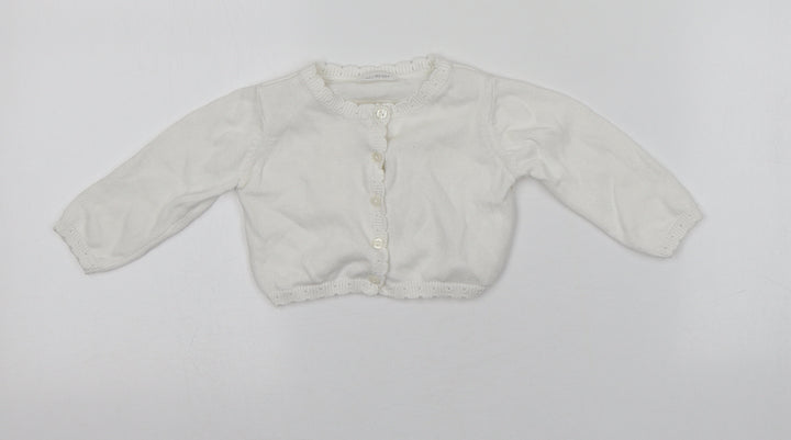 NEXT Baby Ivory  Cotton Cardigan Jumper Size 3-6 Months