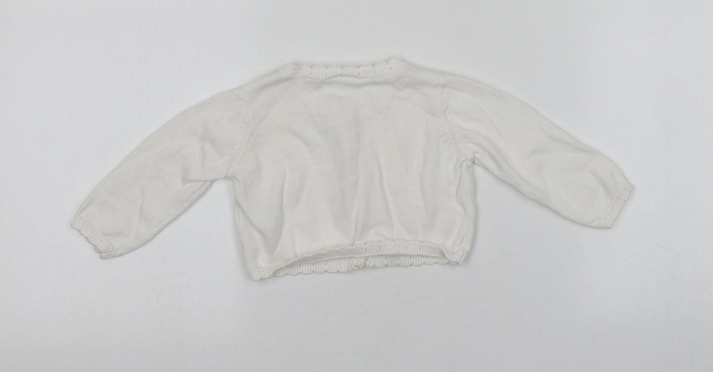 NEXT Baby Ivory  Cotton Cardigan Jumper Size 3-6 Months