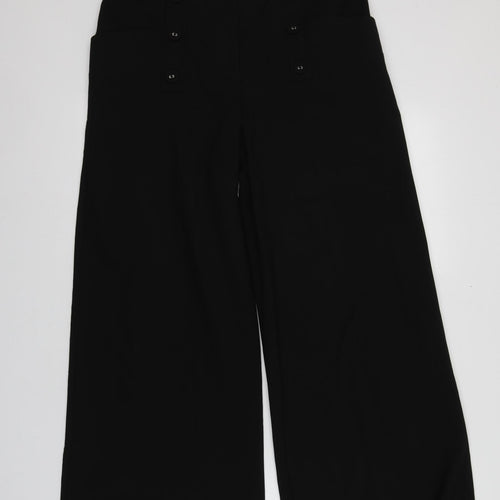 NEXT Womens Black  Polyester Trousers  Size 10 L25 in Regular
