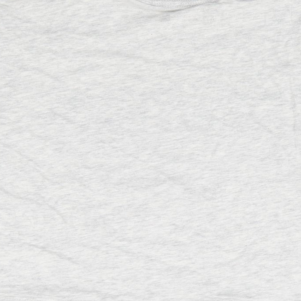 Abercrombie & Fitch Womens Grey  100% Cotton Cropped T-Shirt Size 2XS Crew Neck