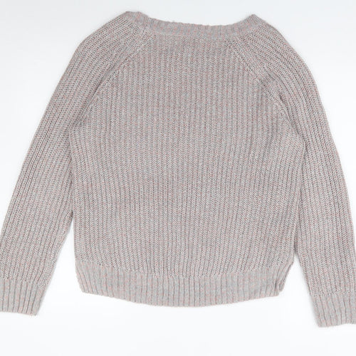 Papaya Womens Multicoloured Round Neck  Acrylic Pullover Jumper Size 10