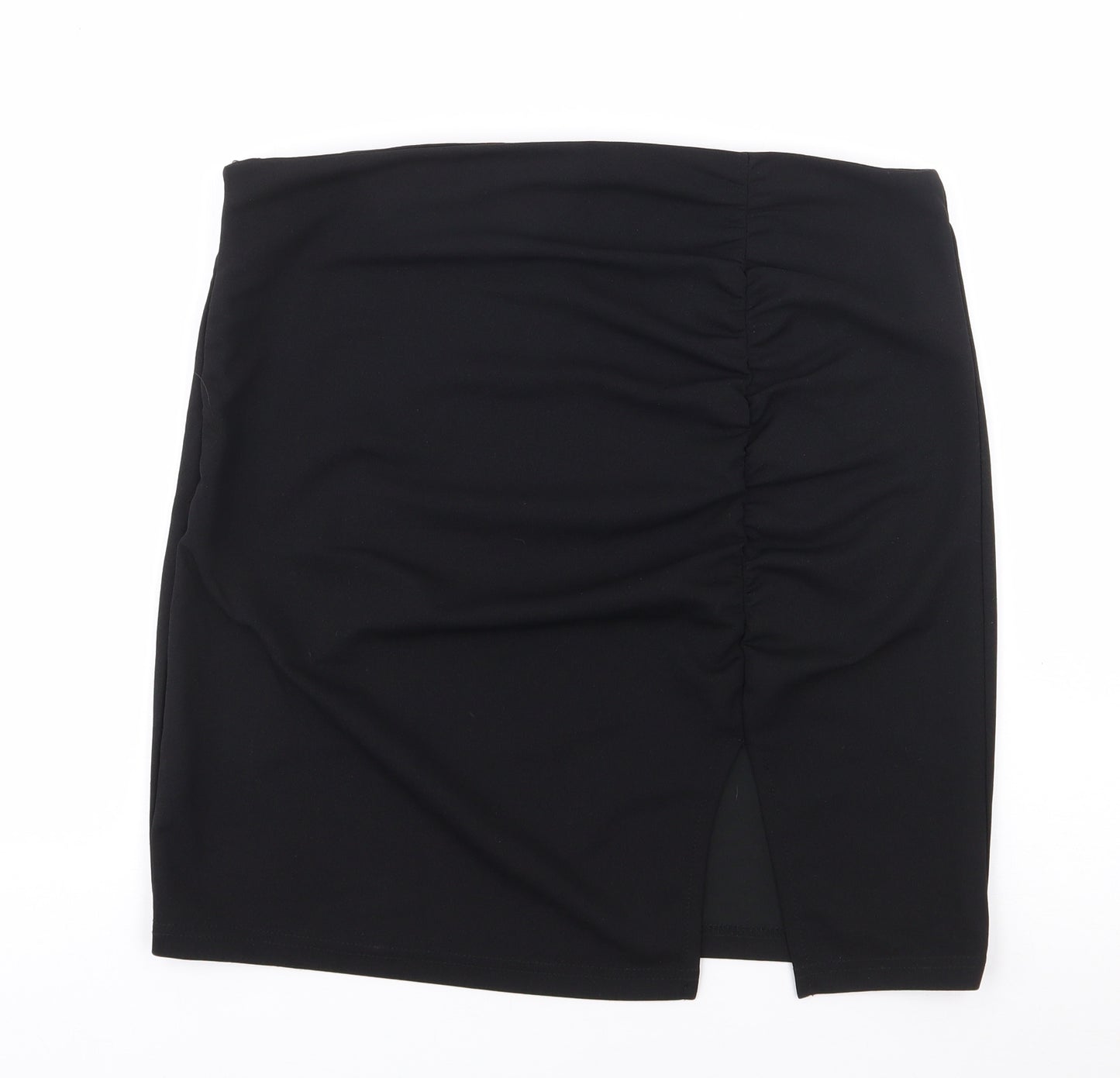 Shein Curve Womens Black  Polyester Mini Skirt Size 16   Zip
