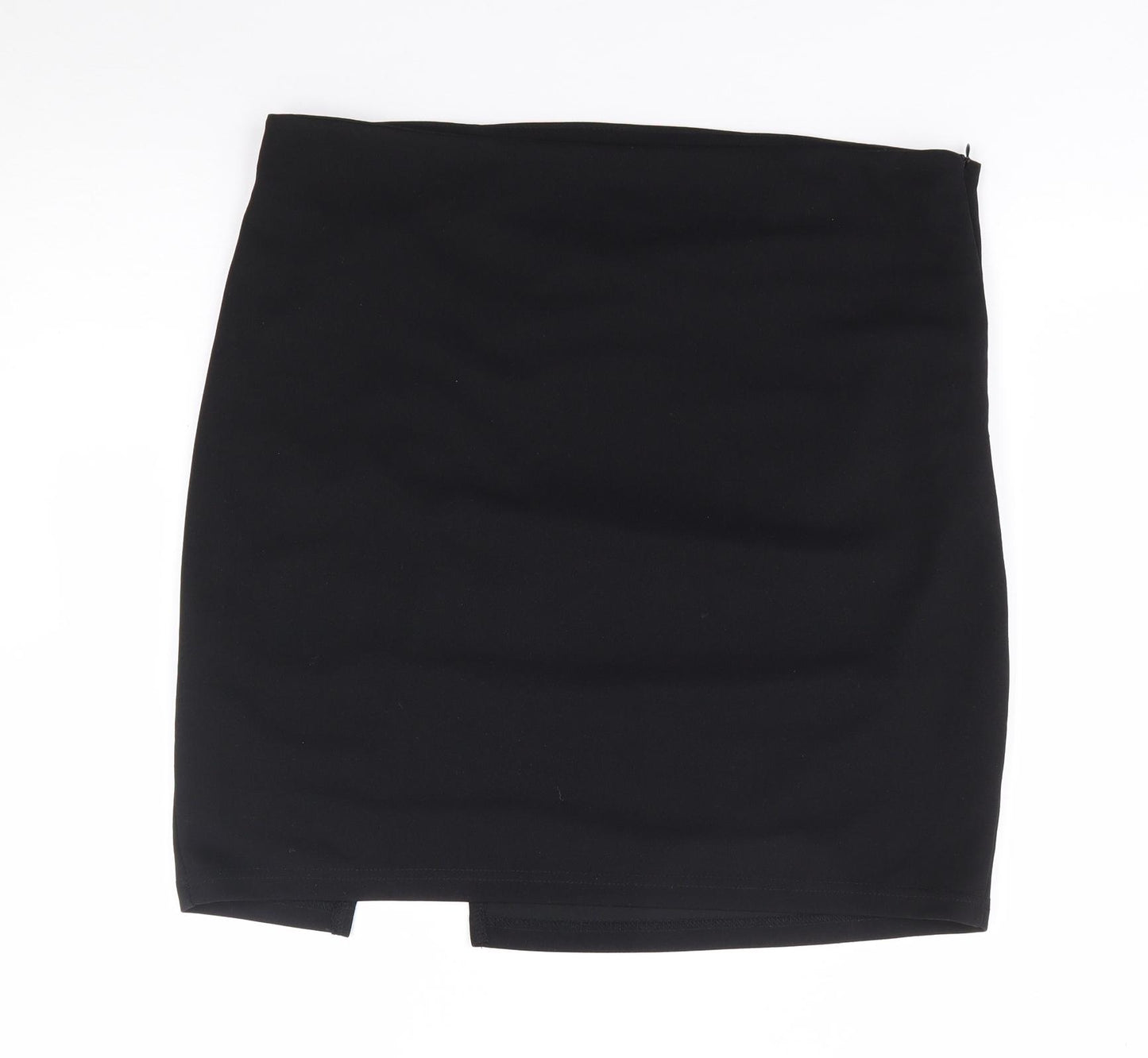 Shein Curve Womens Black  Polyester Mini Skirt Size 16   Zip